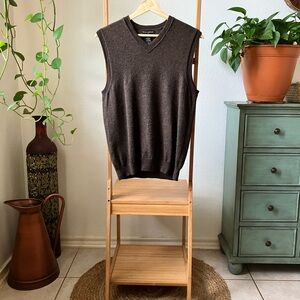 BANANA REPUBLIC Men's Brown 100% Merino Wool Sweater Vest